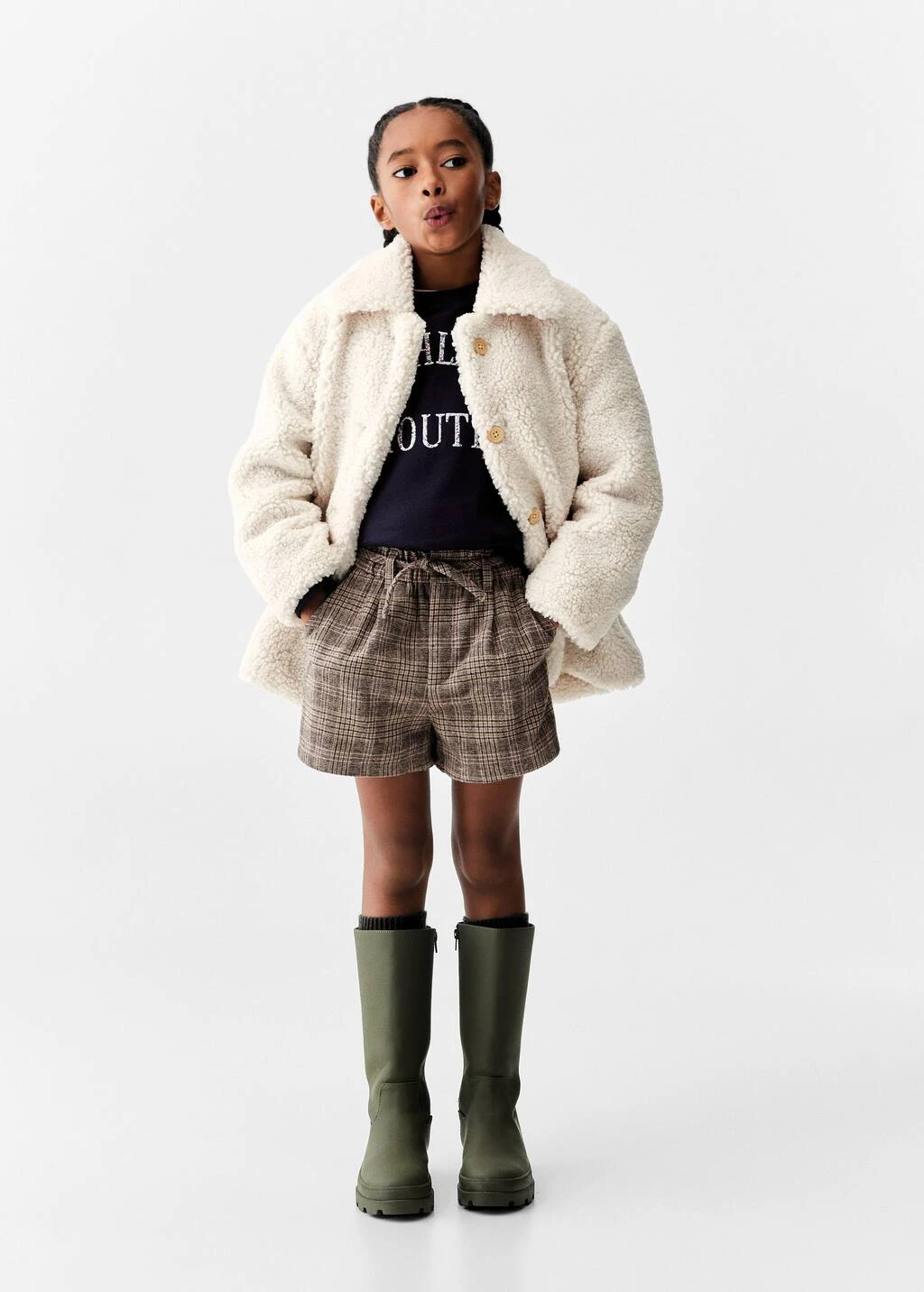 Short Carreaux Ceinture