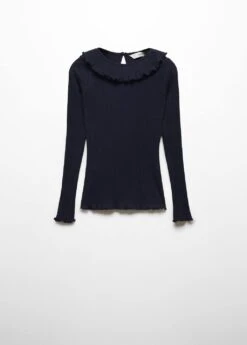 T-shirt Manches Longues Volant