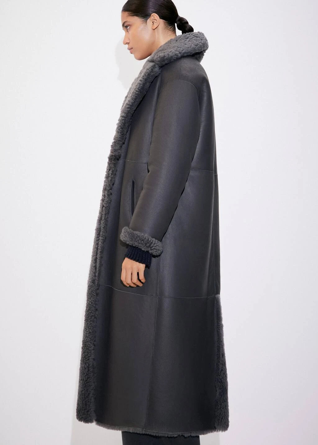 Manteau Réversible Fourrure Cuir Ovin – Image 6