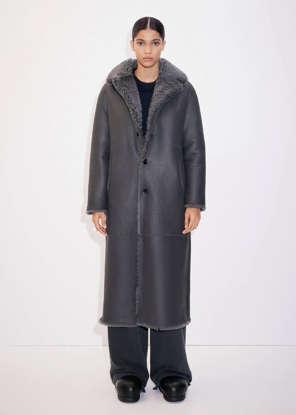 Manteau Réversible Fourrure Cuir Ovin – Image 7