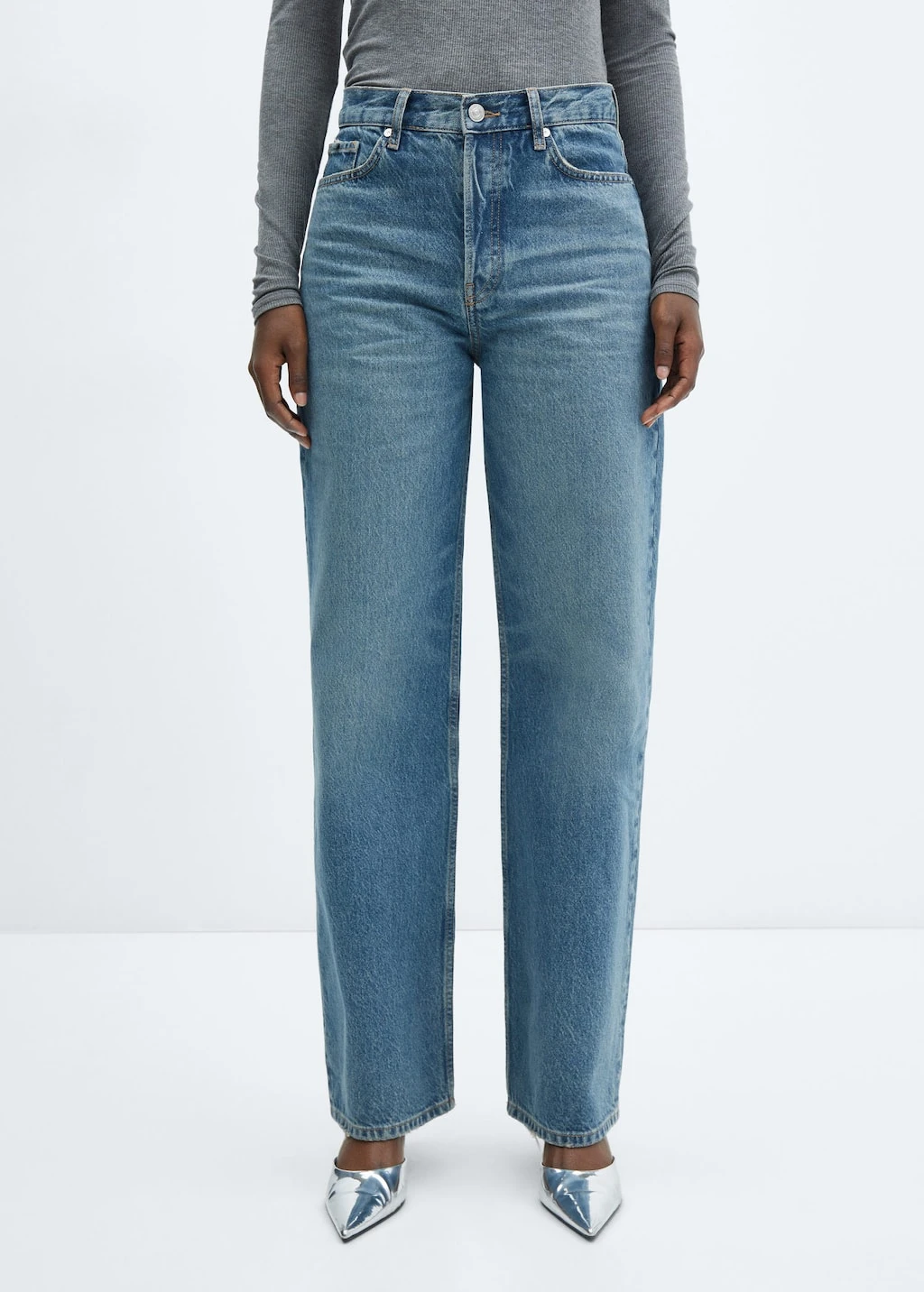 Jean Droit Taille Haute