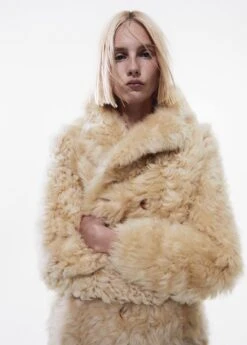 Manteau Fourrure Doublure Cuir