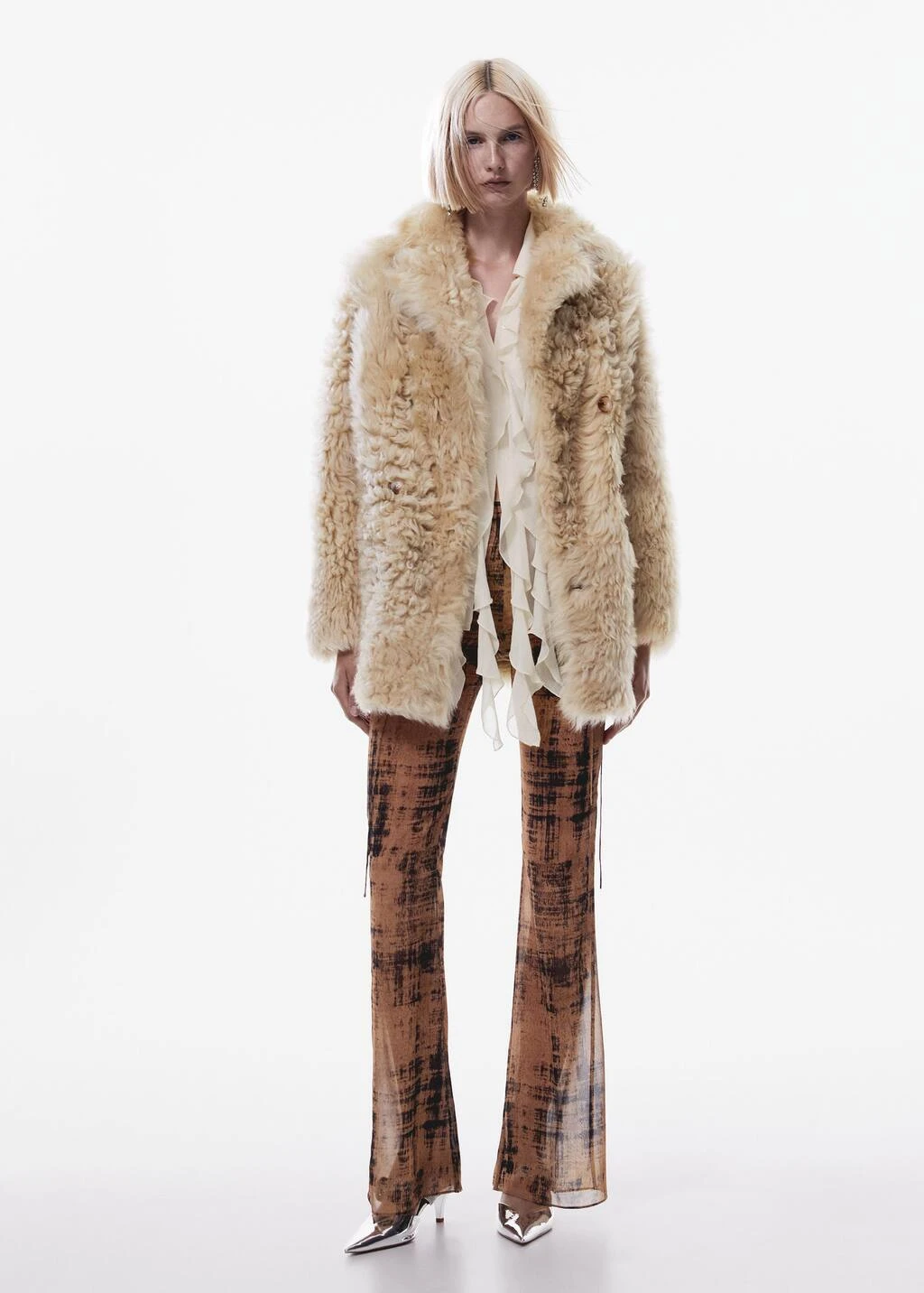 Manteau Fourrure Doublure Cuir – Image 2