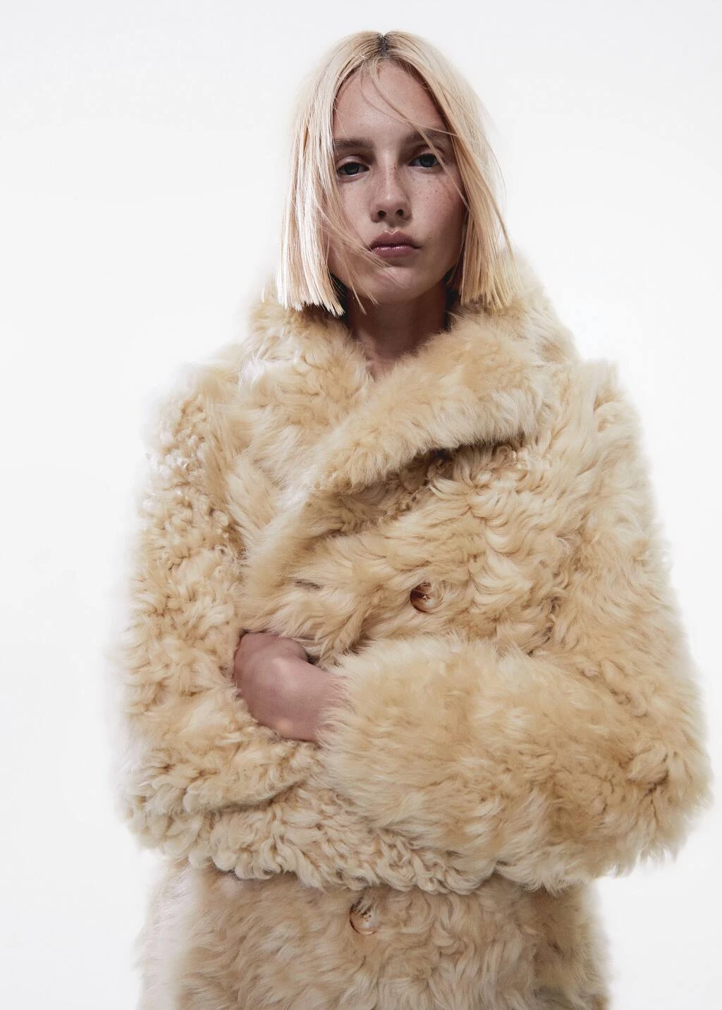 Manteau Fourrure Doublure Cuir