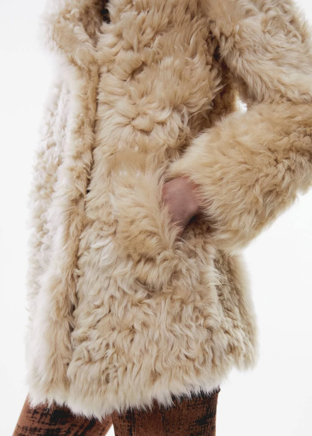 Manteau Fourrure Doublure Cuir – Image 4