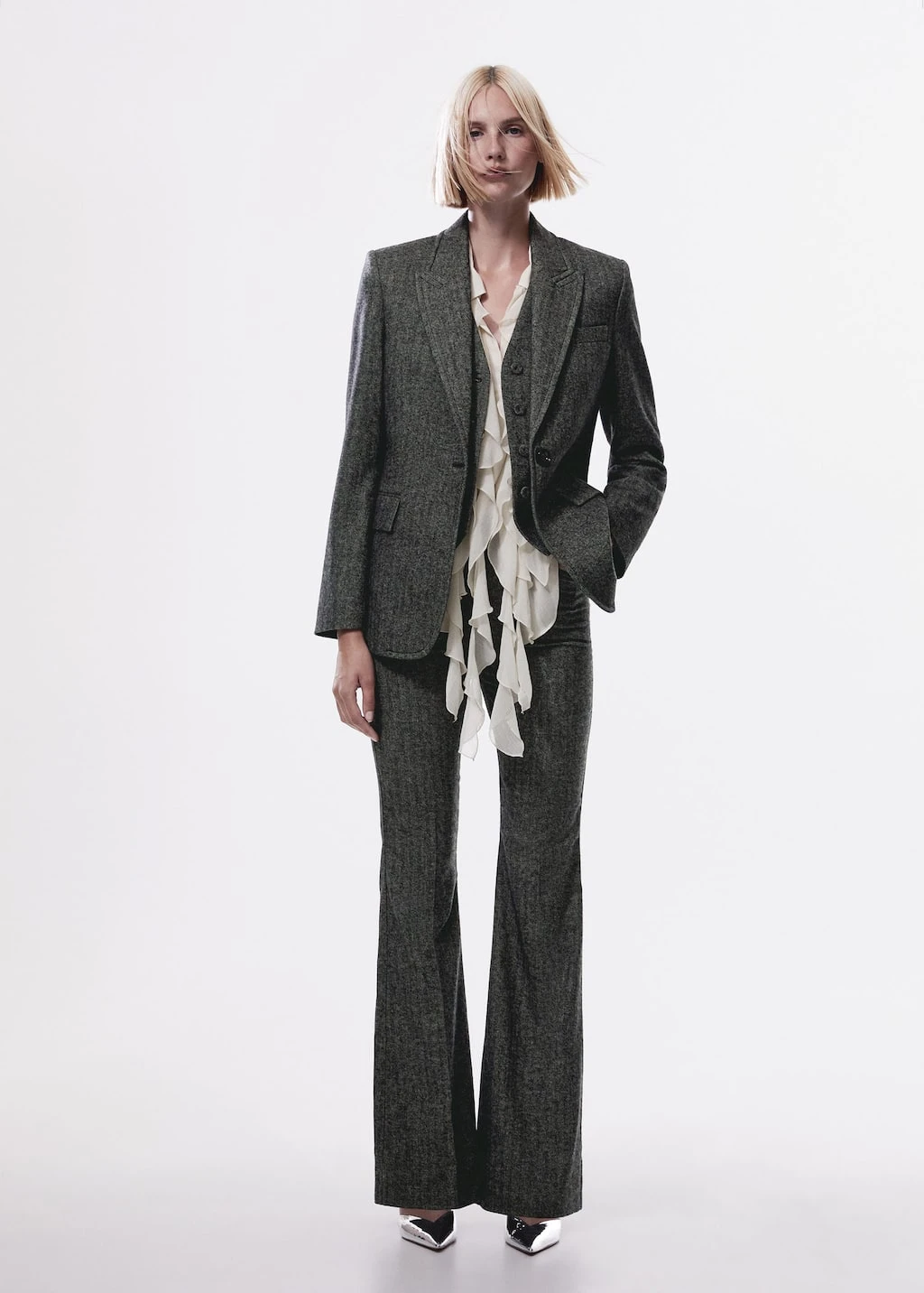 Pantalon Costume évasé Laine – Image 2