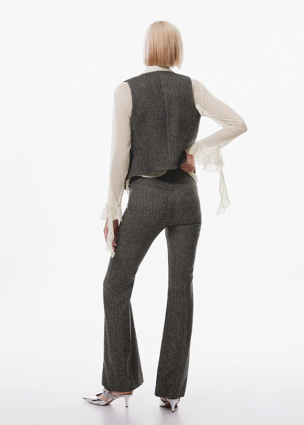 Pantalon Costume évasé Laine – Image 3