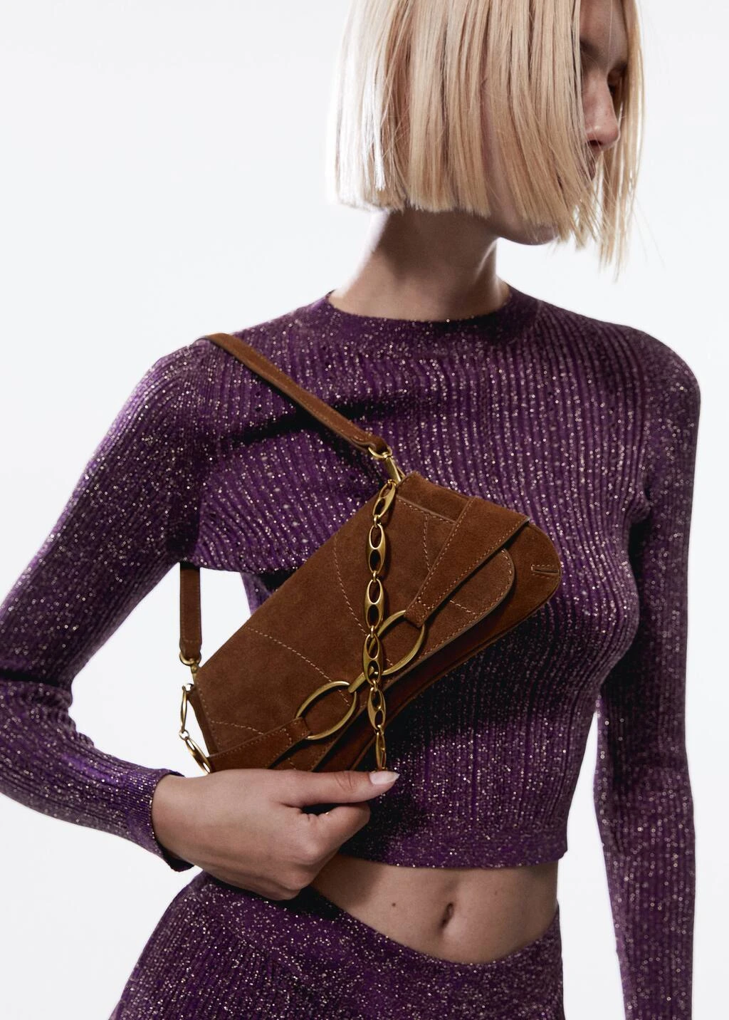 Sac Cuir Anse Métallique