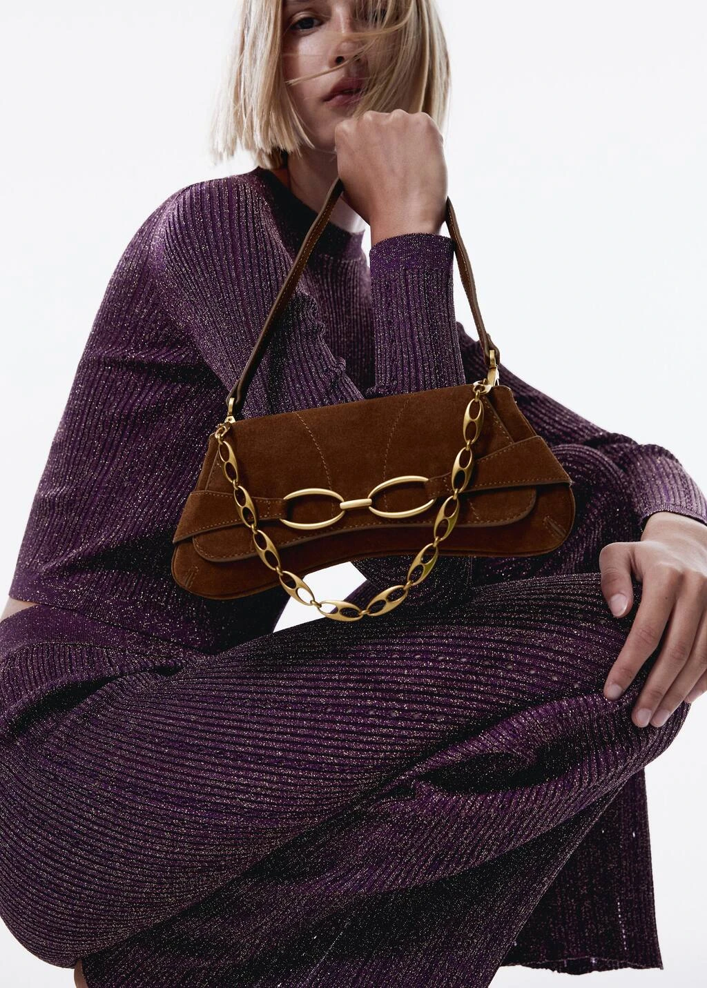 Sac Cuir Anse Métallique – Image 7