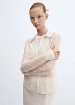 Chemise Dentelle Semi-transparente