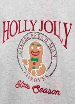 Sweat-shirt Imprimé Détails Velours