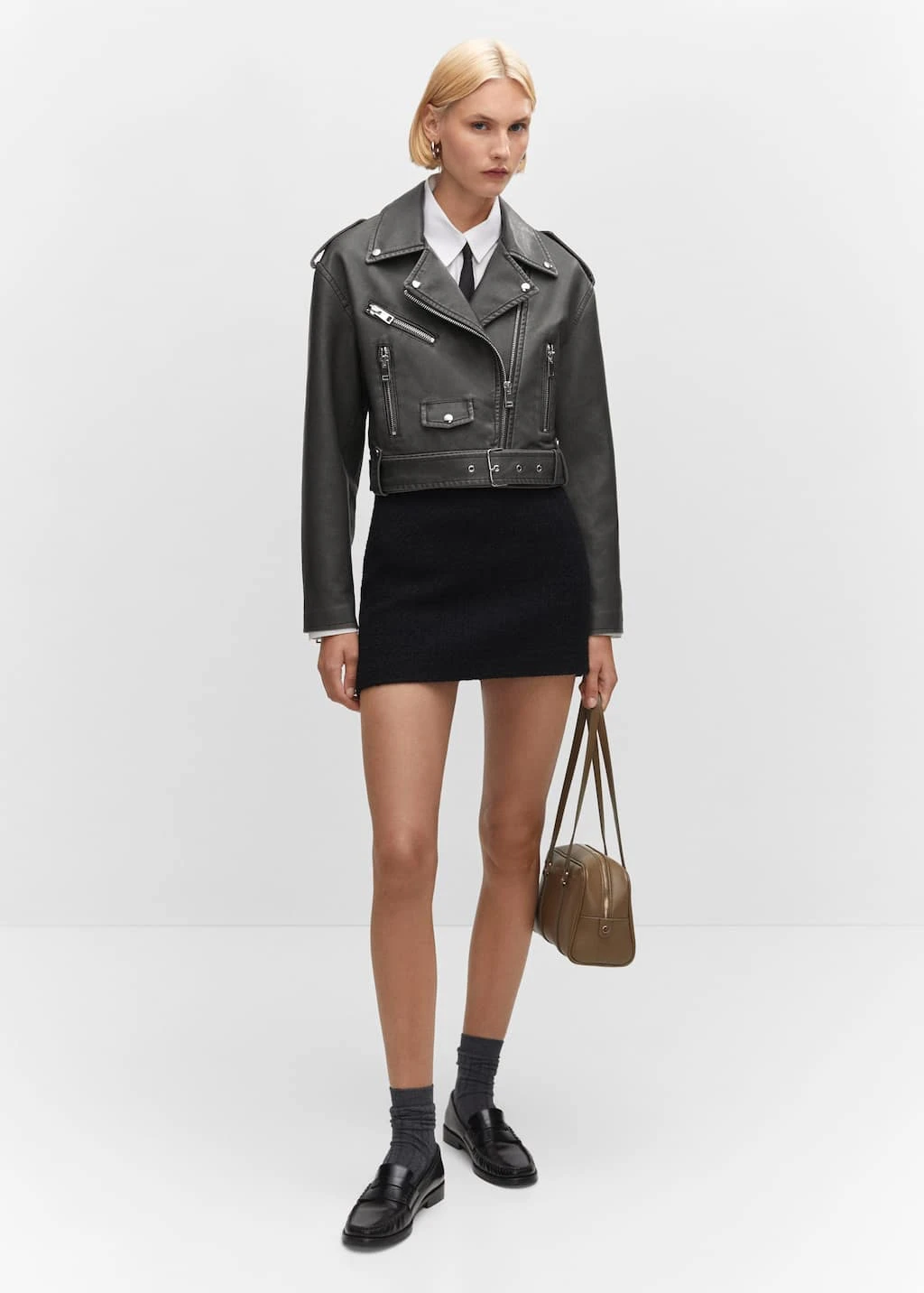 Blouson Biker Effet UsĂ© â Image 2