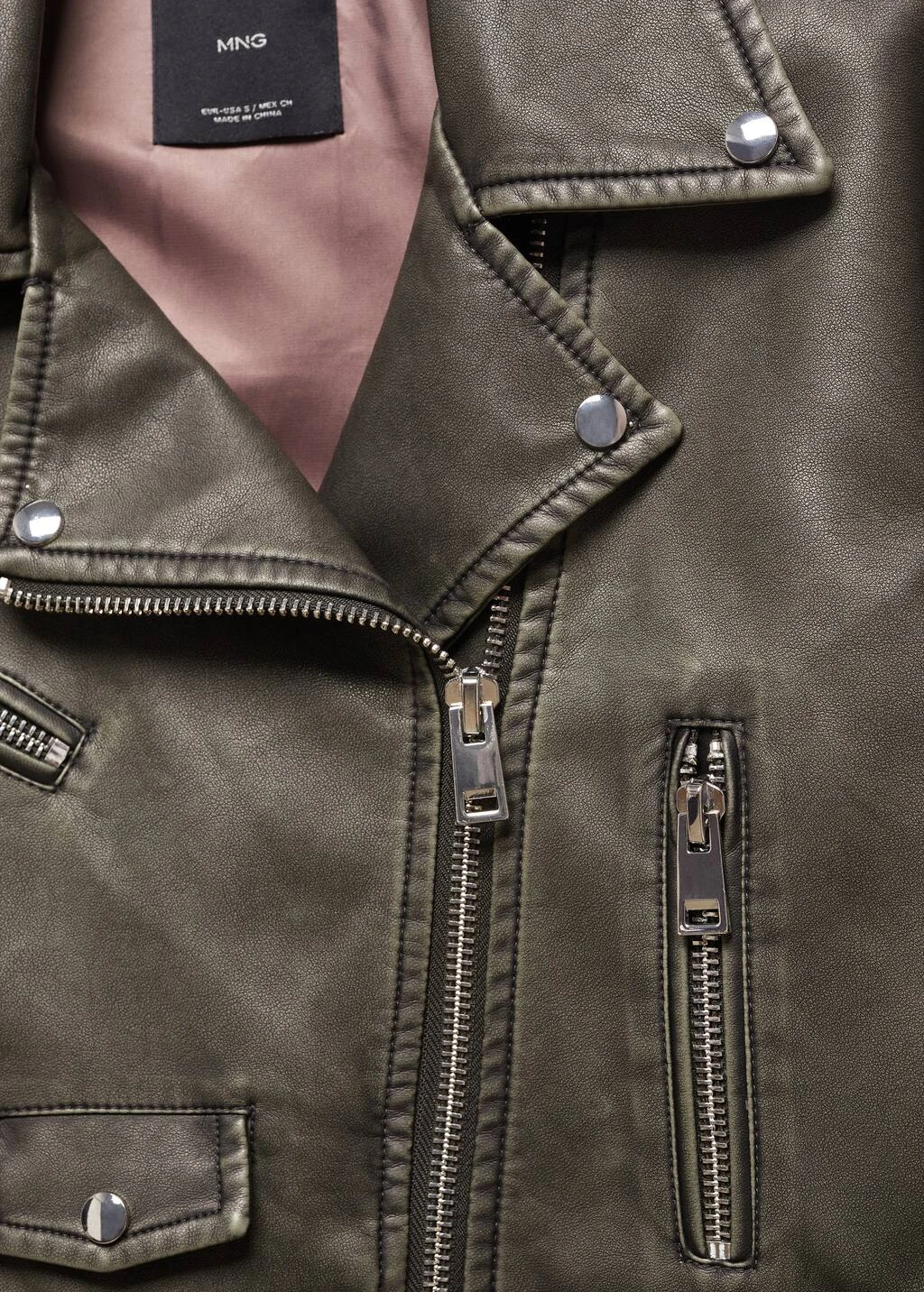 Blouson Biker Effet UsĂ© â Image 7