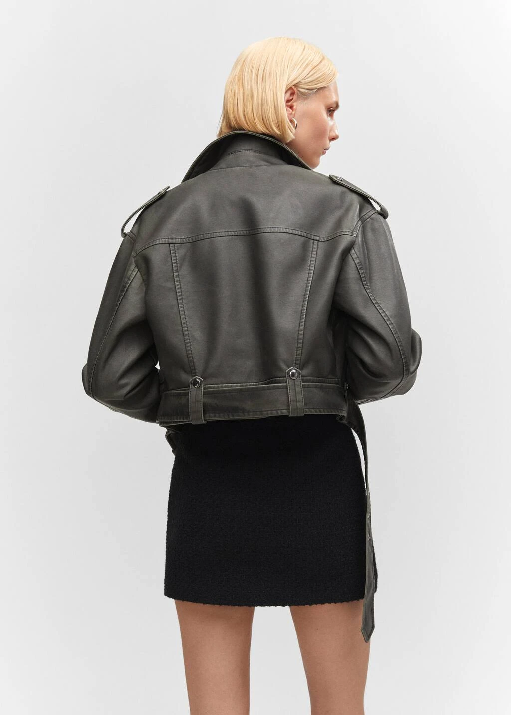 Blouson Biker Effet UsĂ© â Image 3