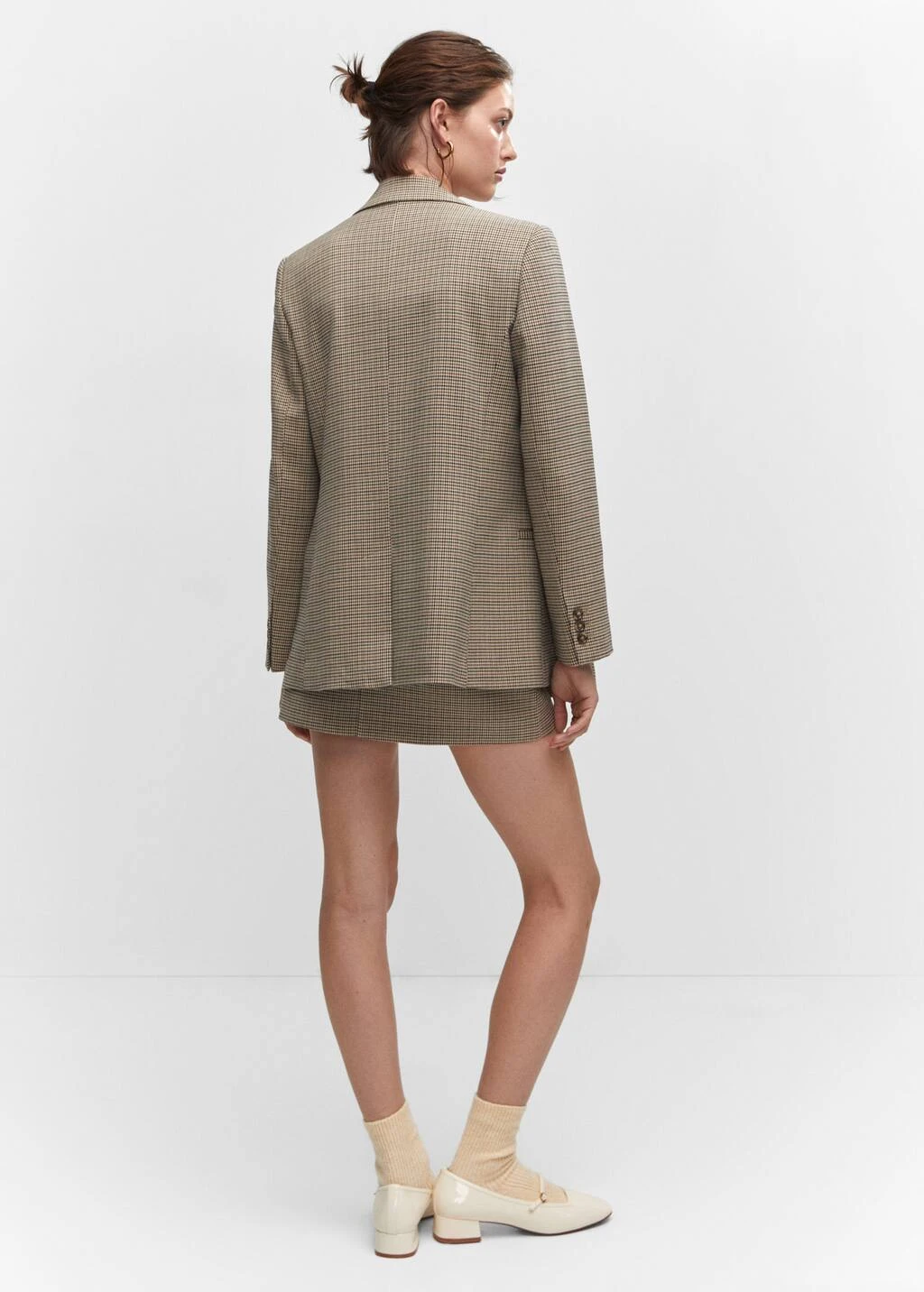 Minijupe Pied-de-poule Ceinture – Image 3