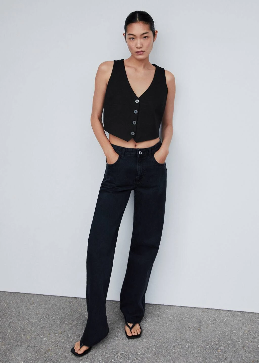 Gilet Crop Boutons – Image 5