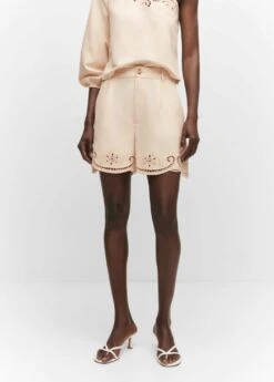 Short Détails Ajourés Broderies