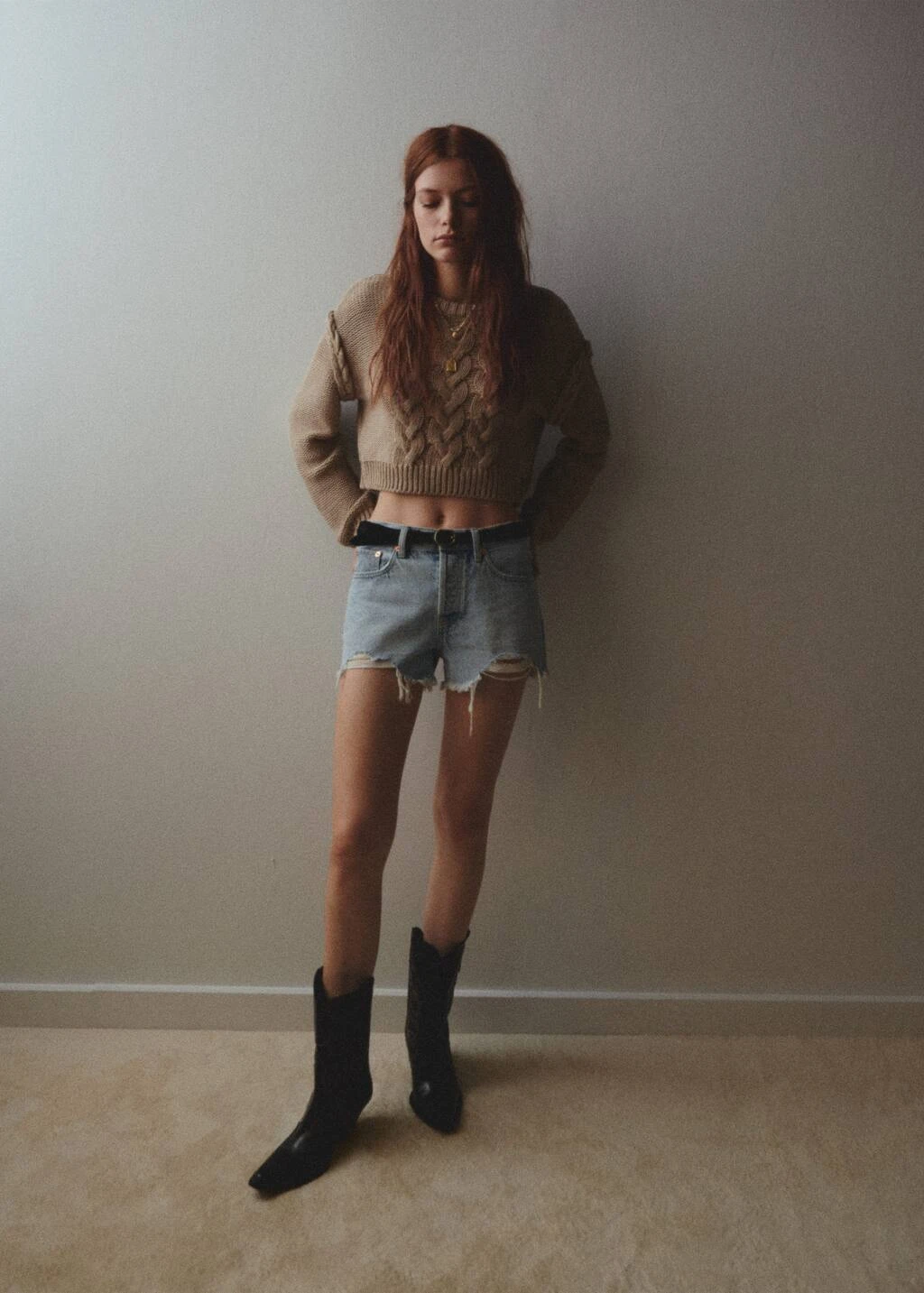 Ceinture Cuir Boucle Effet Usé – Image 6