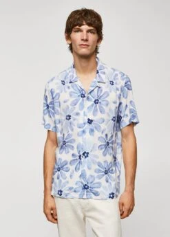 Chemise Col Bowling En Imprimé Fleuri