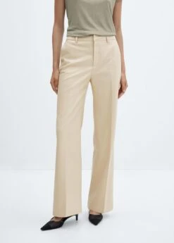 Pantalon Wideleg Similicuir