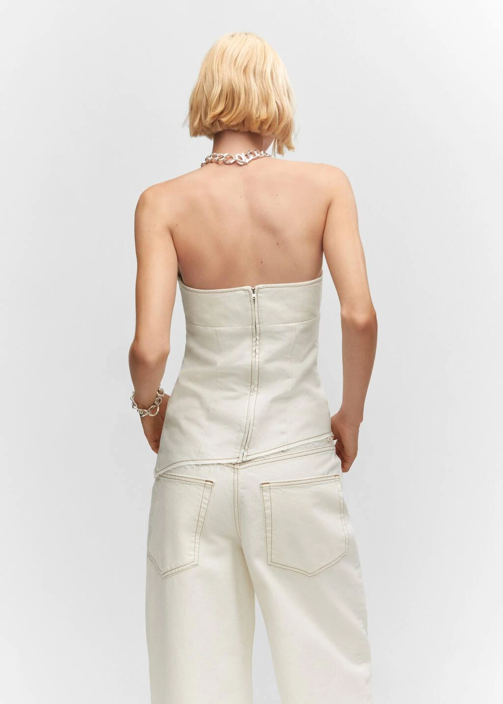 Top Bustier En Denim â Image 3