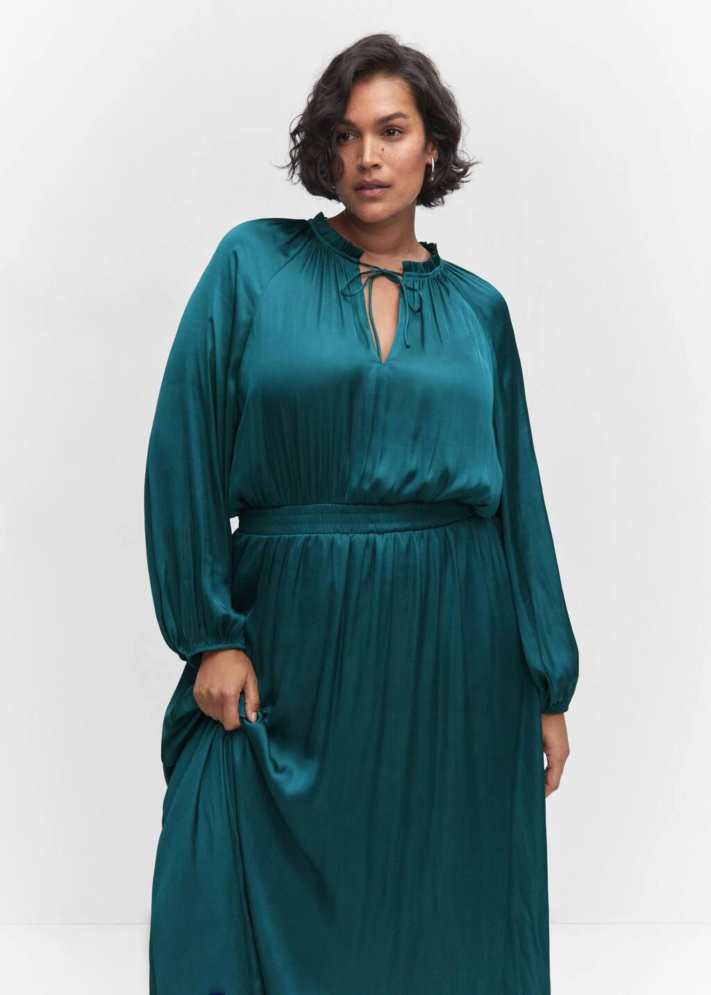 Robe SatinĂ©e Manches Bouffantes â Image 7