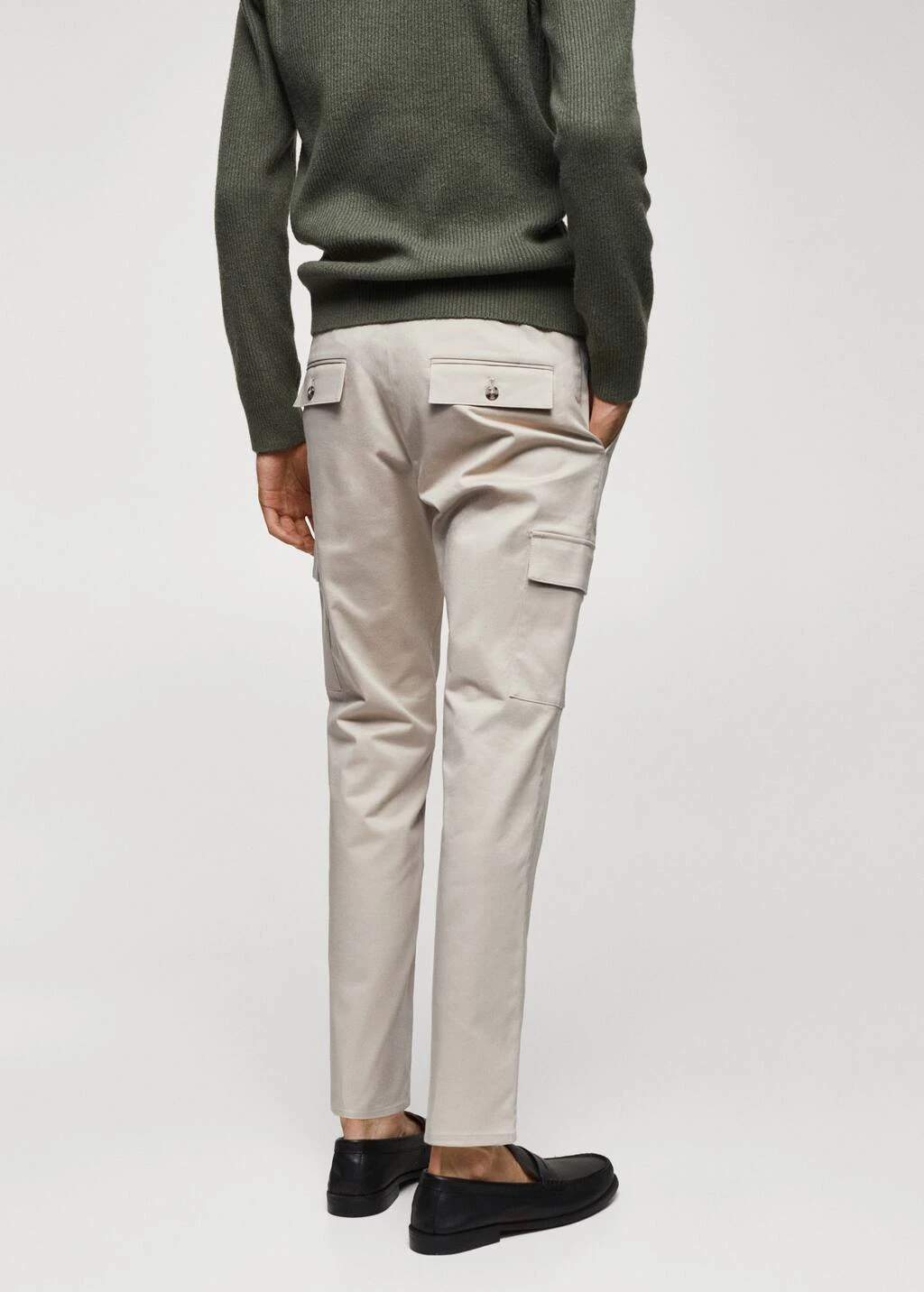 Pantalon Cargo Slim Fit En Coton â Image 3