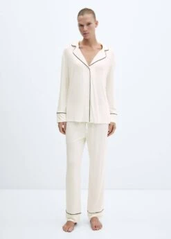 Pantalon Pyjama Liseré Contrastant