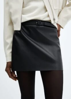 Minijupe Similicuir Ceinture
