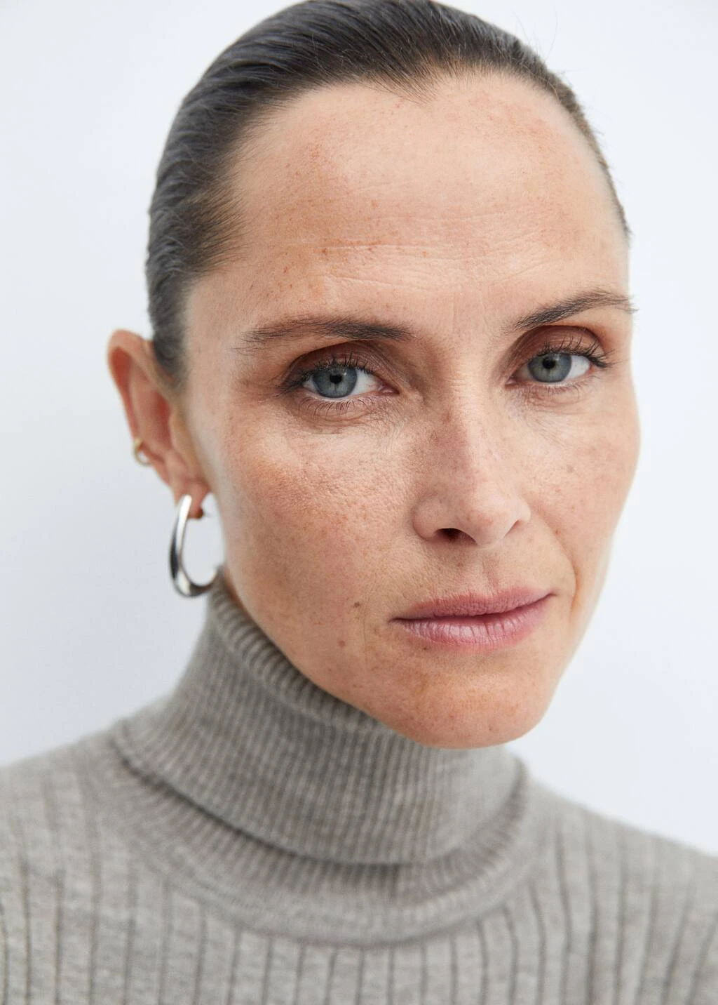 Robe Midi Maille Côtelée Col Montant – Image 4