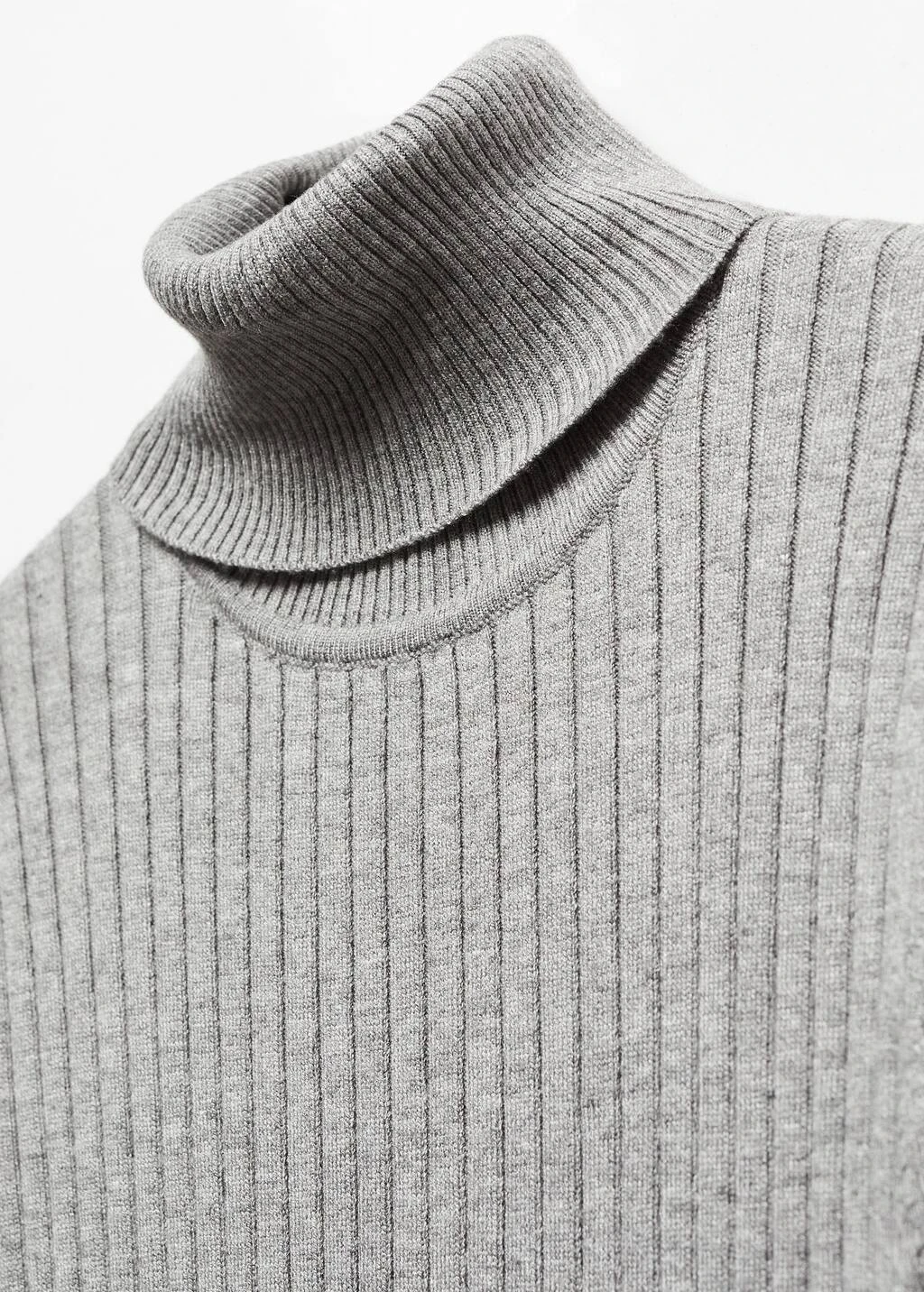 Robe Midi Maille Côtelée Col Montant – Image 6