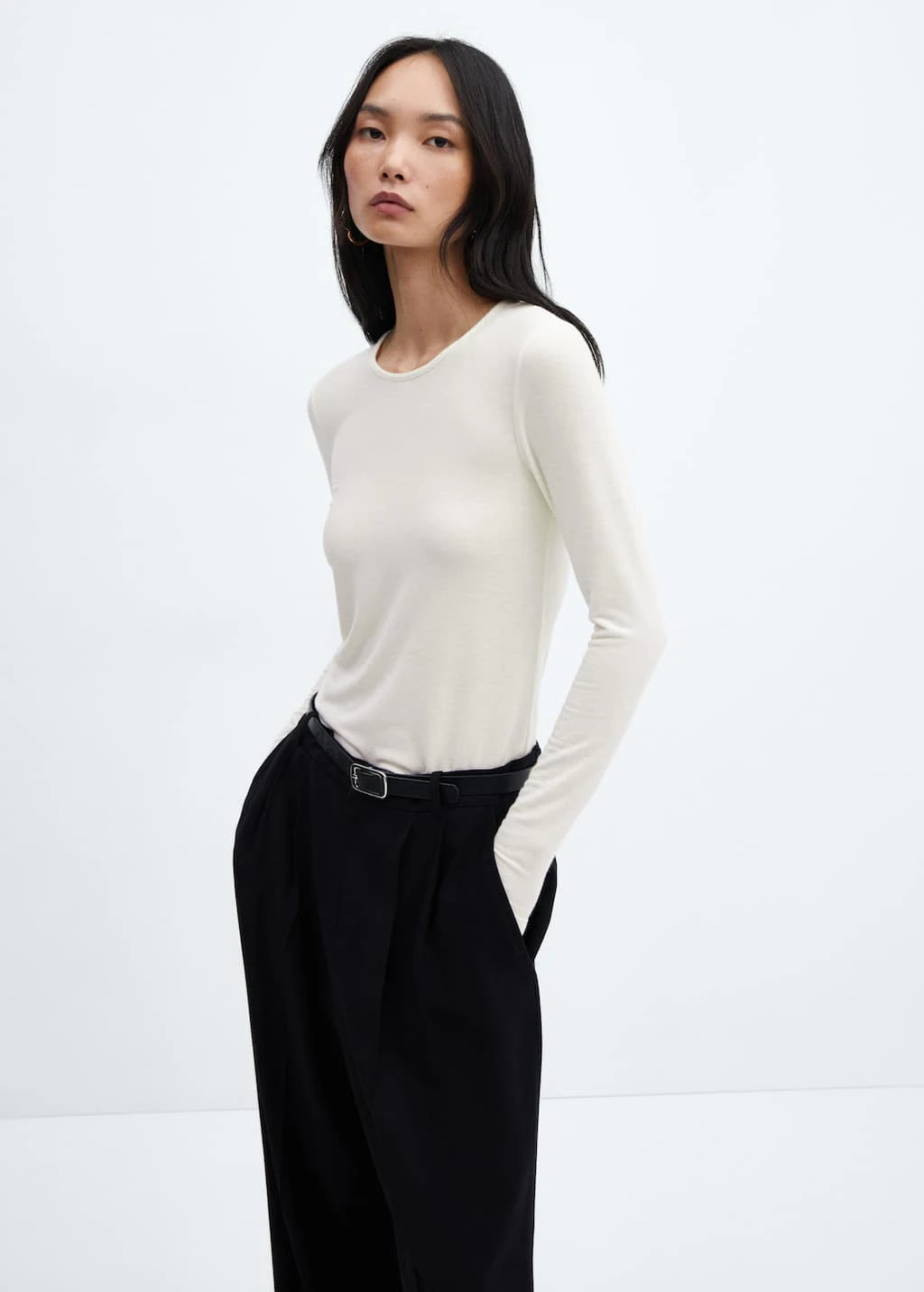 T-shirt Fin Col Rond â Image 16