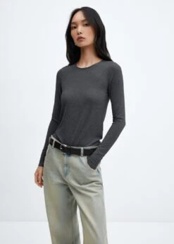 T-shirt Fin Col Rond