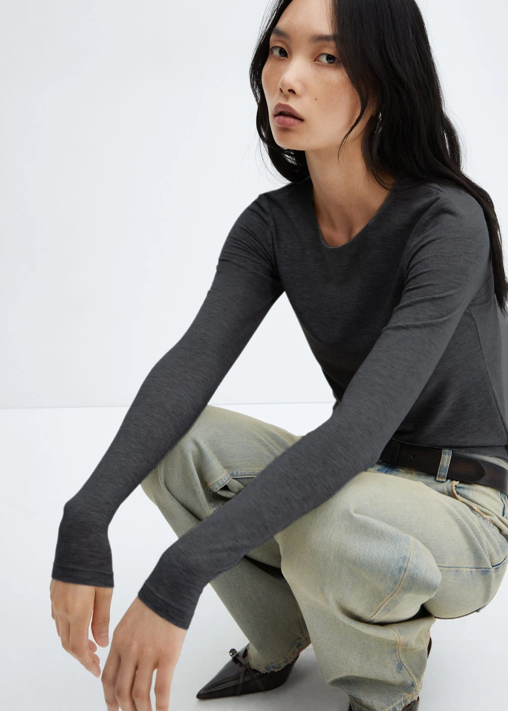 T-shirt Fin Col Rond â Image 5