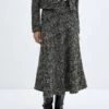 Jupe Midi Tweed