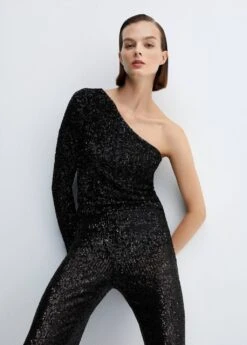 Top Asymétrique Sequins