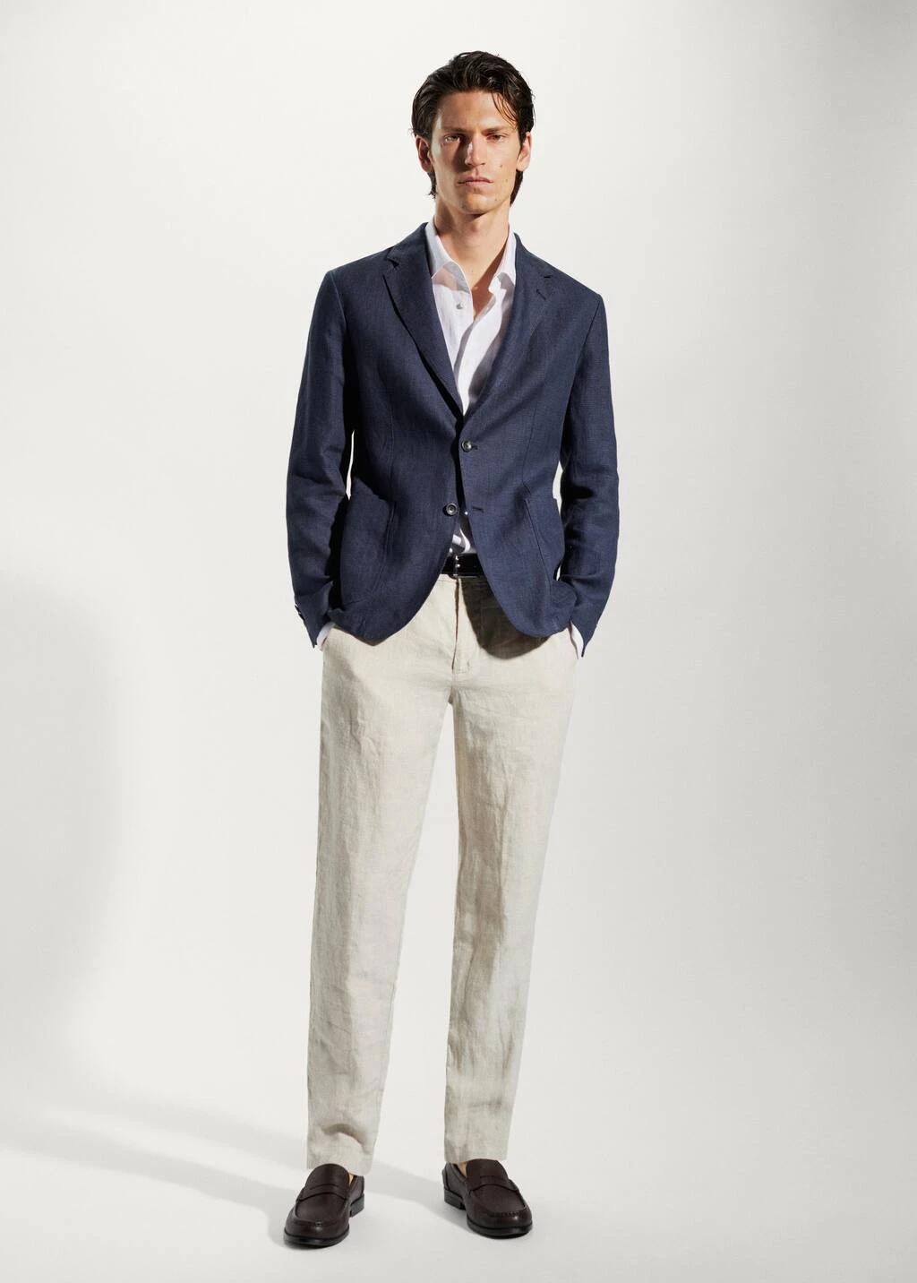 Veste 100 % Lin Micro Pied-de-poule – Image 9