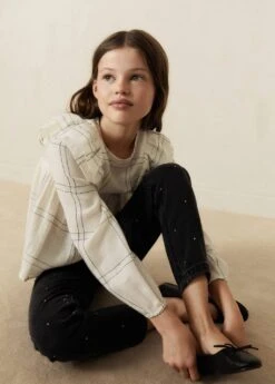 Blouse Volantée à Rayures