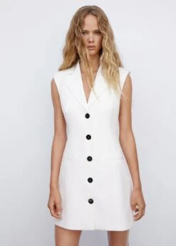 Robe Style Gilet Boutons