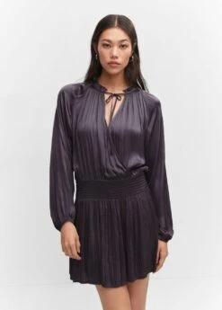 Robe Plissée Satinée