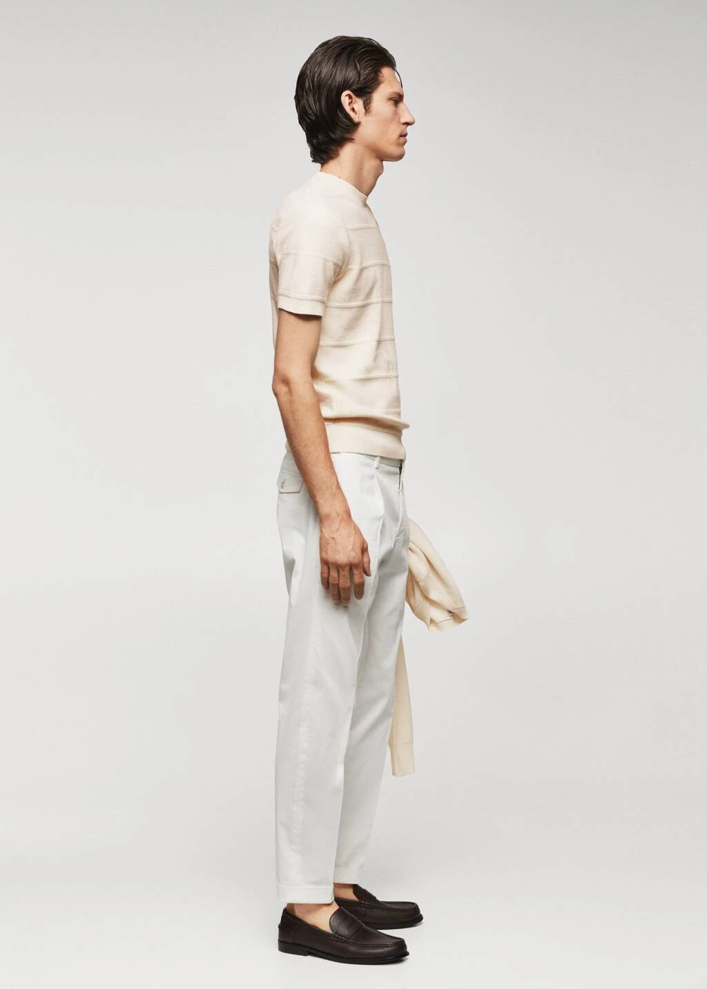 T-shirt Maille Coton Structuré Rayures – Image 5