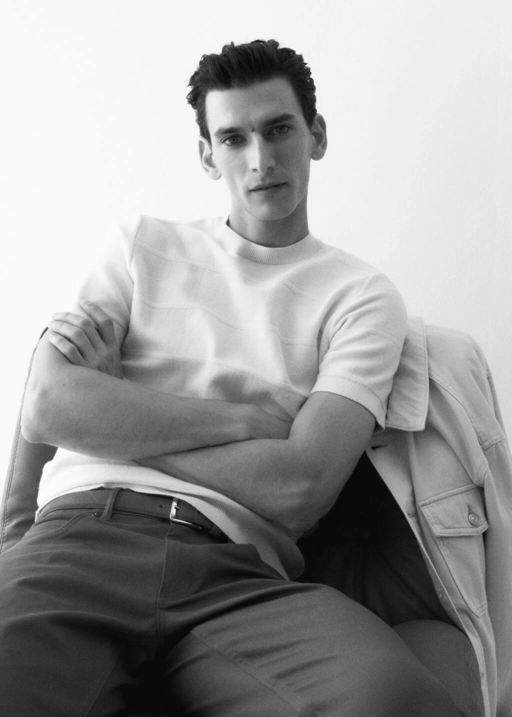 T-shirt Maille Coton Structuré Rayures – Image 6