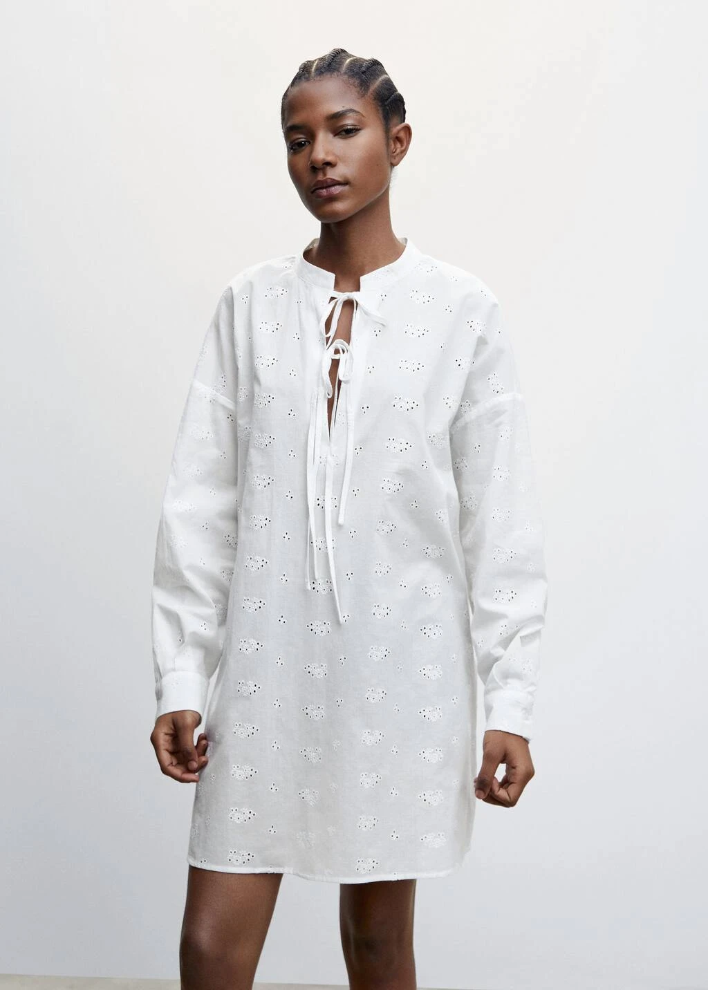 Chemise De Nuit Coton Détails Ajourés – Image 5