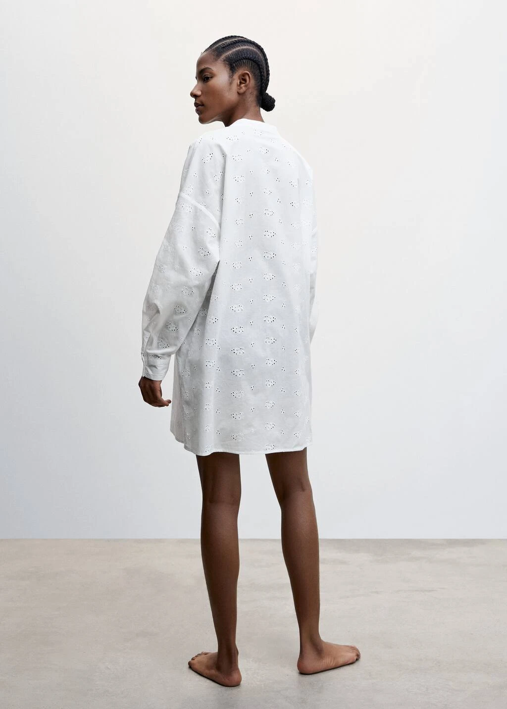 Chemise De Nuit Coton Détails Ajourés – Image 4