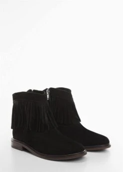 Bottines Ă Franges Cuir