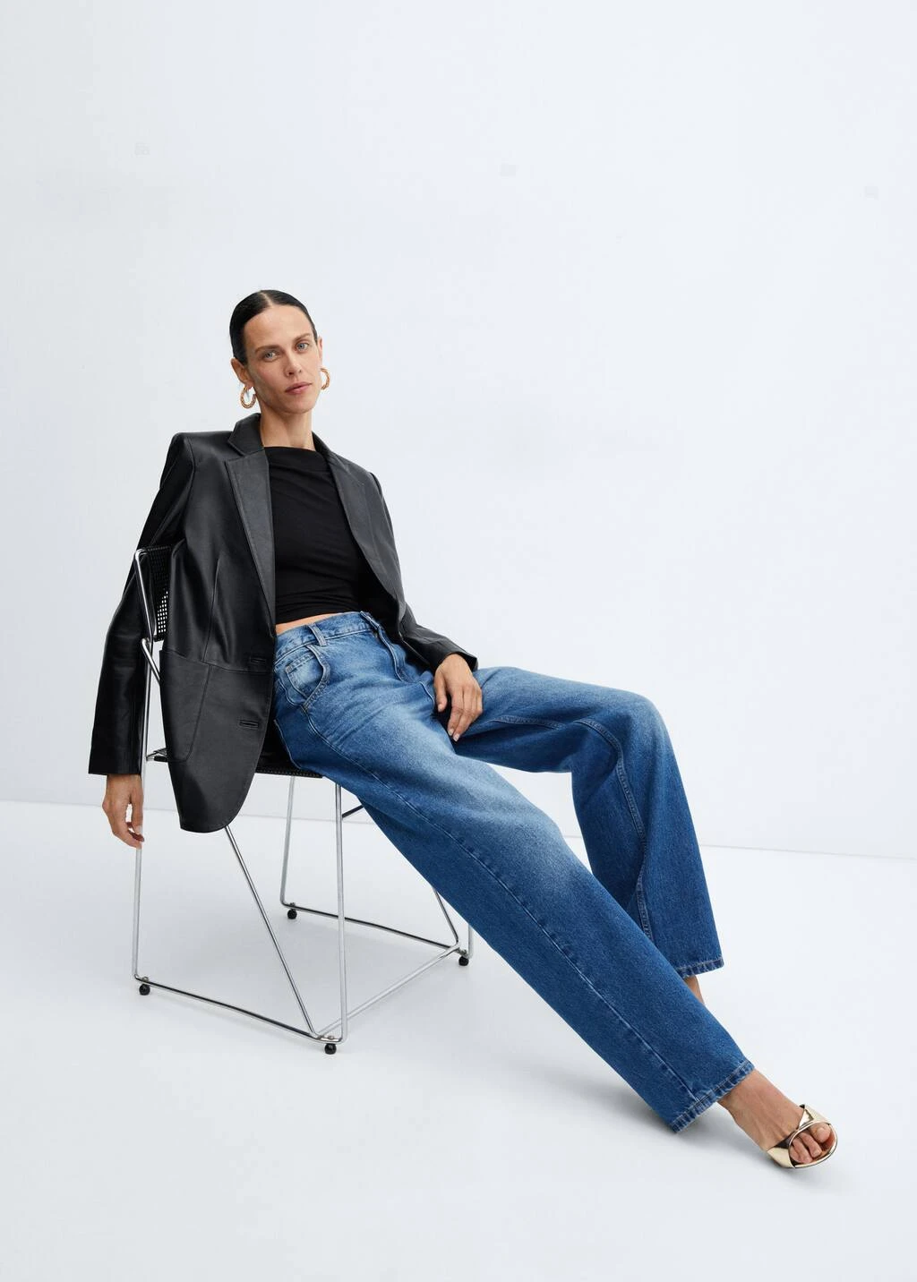 Sandales Métallisées à Talon