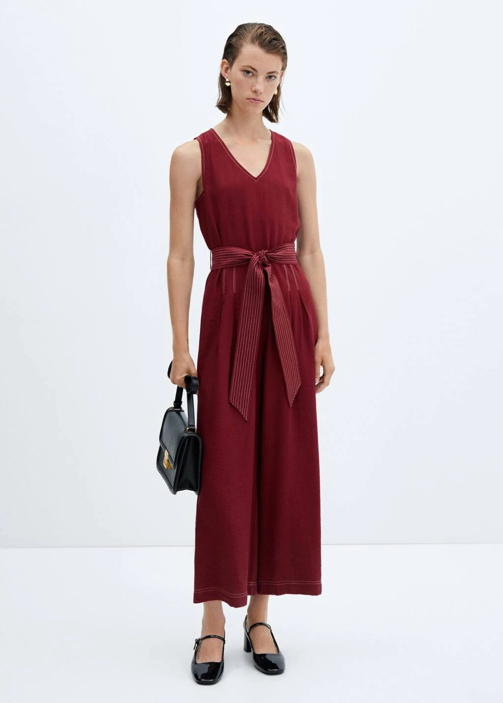 Combinaison Coutures Ceinture à Nouer – Image 2