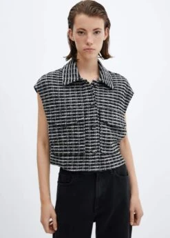 Gilet Tweed Oversize