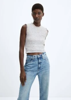 Top Tweed Bouton Bijou