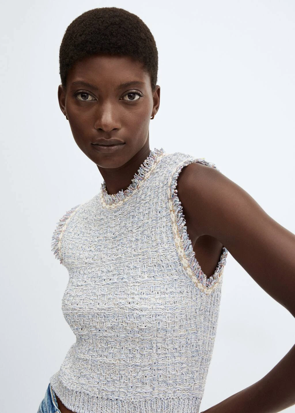 Top Tweed Bouton Bijou â Image 4